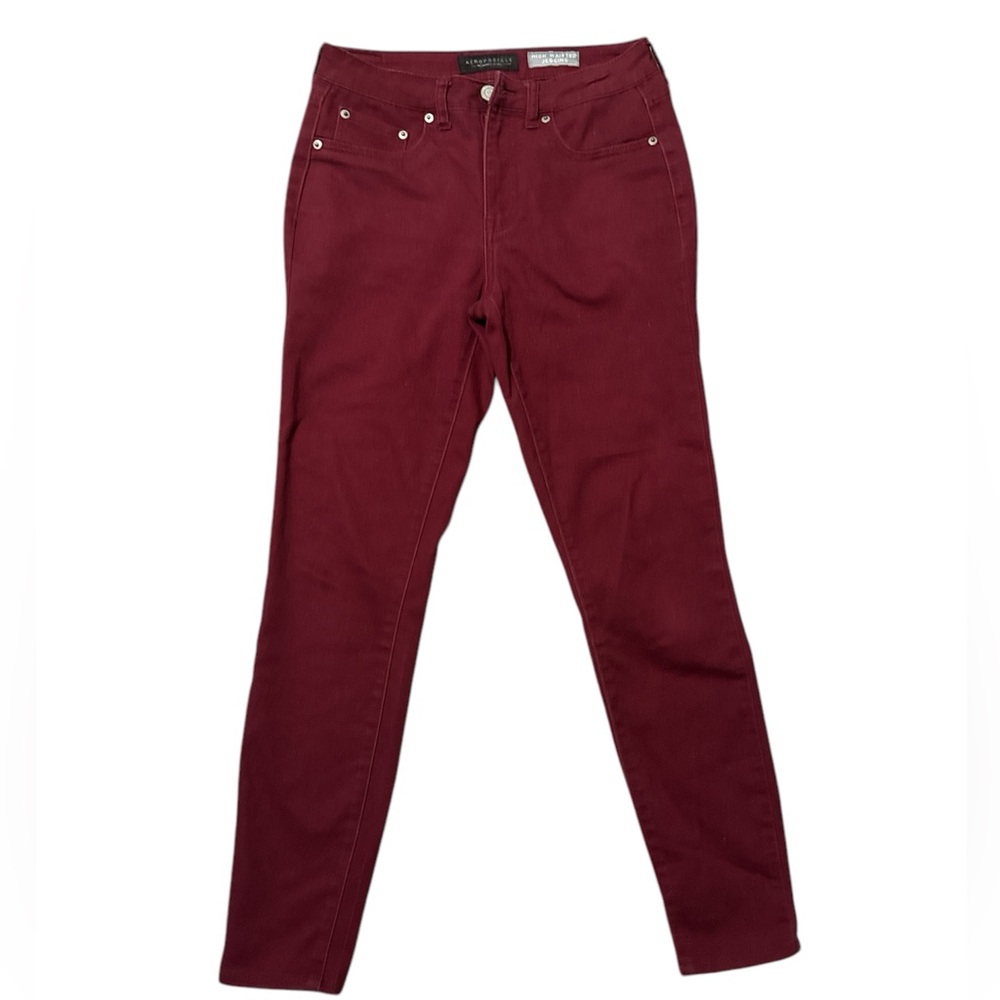 Aeropostale Women’s Size 4 Burgundy High Waisted Skinny Leg Jegging